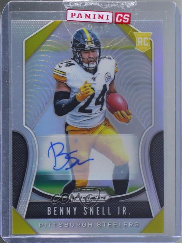2019 Panini Prizm Rookies Silver Benny Snell Jr #332 Rookie Auto RC fl4