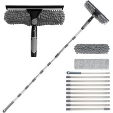 4.5M Telescopic Extendable Window Cleaner Equipment Glass Cleaning Squeegee UK