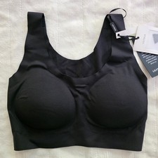 NEW Lilysilk Bra One Size Fits Most Classic Wireless Silk Black Padded