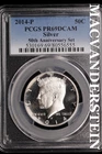 2014-P Kennedy Half Dollar-PCGS PR69 DCAM Silver 50th Anniv Set #SLM631