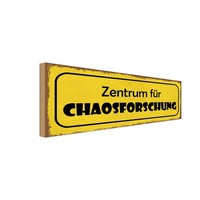 Holzschild 10X27 Cm Zentrum FüR Chaosforschung Dekoration Deko Geschenk Holz Sch