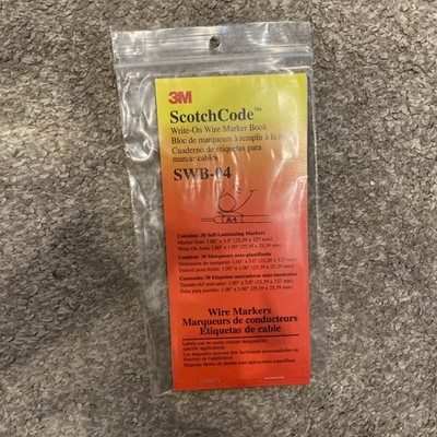 3m Scotch Code Write On Wire Marker Book 