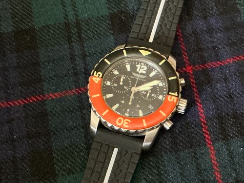 SKYWATCH POPPY & BLACK CHRONOGRAPH MODEL NO.CC1018, COOL WATCH!