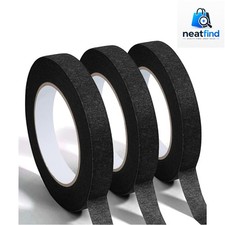 Dependable 3-Pack Black Masking Tape, 0.6 Inch x 54.5 Yards - Clean Removal