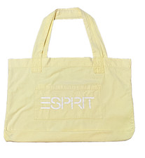 Vintage 80s Esprit Canvas Tote Rare Made in USA Butter Yellow Logo