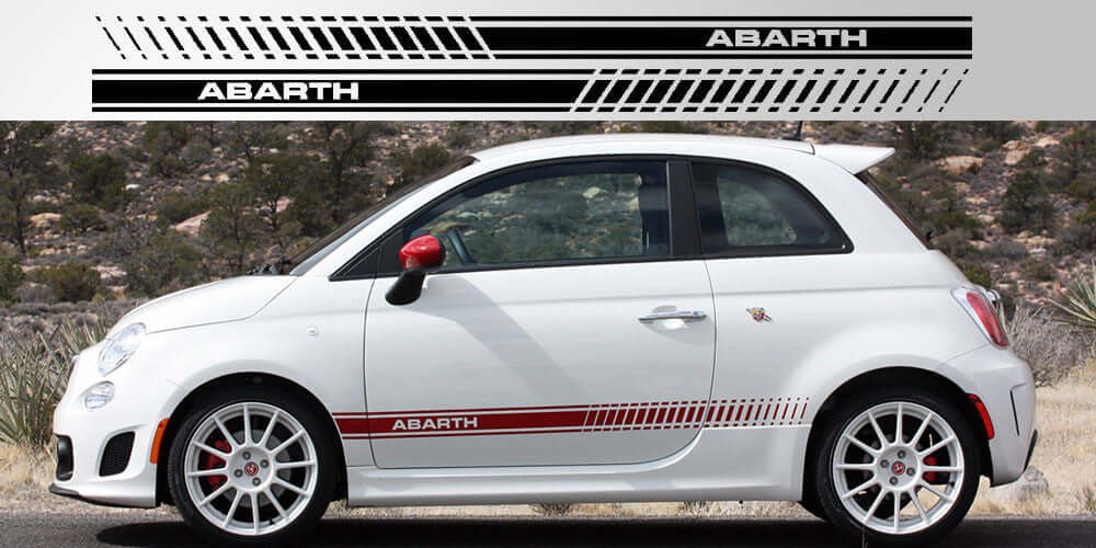 Aftermarket Fiat 500 Abarth Side Stripe Decals