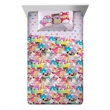 Squishmallows Kids 4 Piece Full Microfiber Sheet Set with Colorful Character