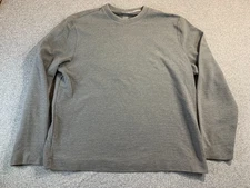 Van Heusen Essential Top Men's Large Gray Cotton Blend Regular Fit Long Sleeve