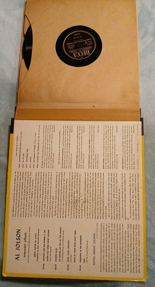 1947 Al Jolson Souvenir Album Box Set 4lp - Image 2 of 4