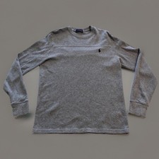 Polo Ralph Lauren Men's Sweater Gray Crew Neck 100 Cotton Size M