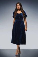 Dorothy Perkins Navy Midi Dress Womens Party Dresses