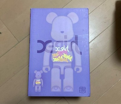 MEDICOM TOY BE@RBRICK X-girl Clear Purple 100% 400% Action Figure JAPAN