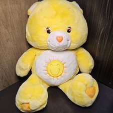 Vintage y2k 2002 Funshine Sunshine Jumbo Care Bear Plush 24" Inch Large Stuffed