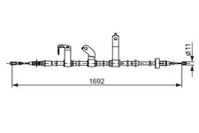 BOSCH Bremsseil Seilzug Feststellbremse 1 987 482 841 für KIA RIO 3 UB Hatchback