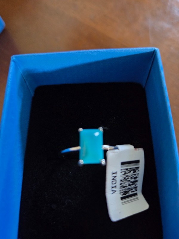 Sleeping Beauty Turquoise Sterling silver Ring 925