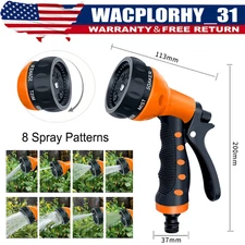 New Heavy Duty Garden Hose Nozzle–8 Spray Patterns, Leakproof,Car,Lawn,Pets lot