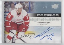 2016 Upper Deck Premier Signatures Silver Spectrum 4/5 Gustav Nyquist Auto 2d8