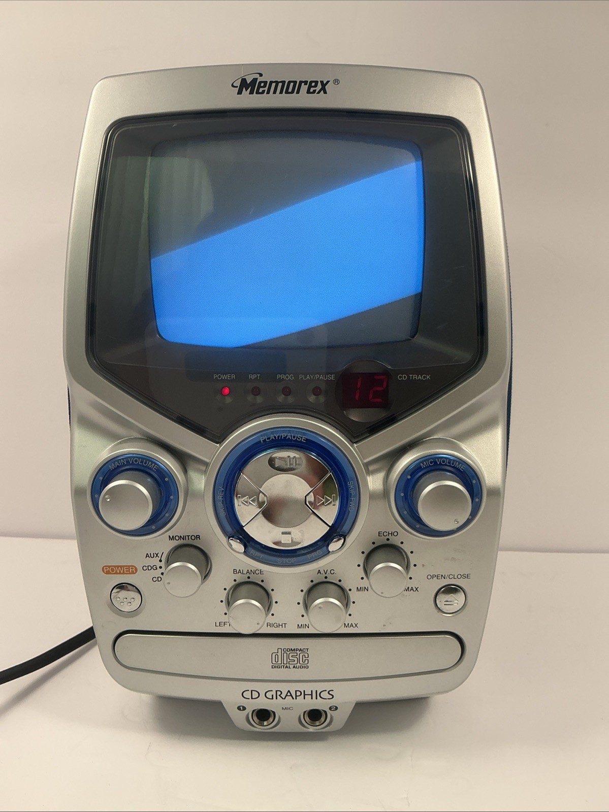 Memorex MKS8501 CD Graphics Karaoke Machine-B&W Gaming-CD Player TESTED WORKS