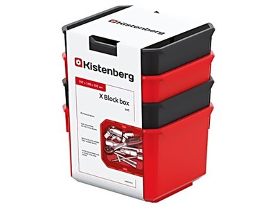KXBS1614 Behälter: Küvette schwarz,rot 157x140x105mm 4Stk X BLOCK KISTENBERG