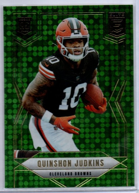 2025 Panini Donruss Elite🏈Quinshon Judkins GREEN DISCO Rookie Card #121 - (RC)