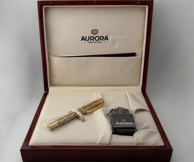Aurora Leonardo Da Vinci 939 Gold Plated Fountain Pen | eBay