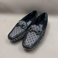 Salvatore Ferragamo Women's Loafers Gancini Canvas Black 7 116100c