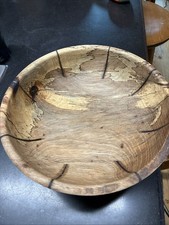 Hand Turned Wood And Resin Bowl, 9 3/4  Wide X 3 3/4  Tall