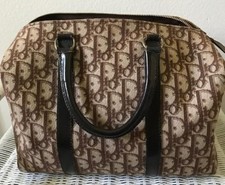 Christian Dior borsa media Trotter Monogram Boston marrone vintage