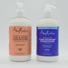 Lot Of 2 Shea Moisture Scalp Moisture  Curl  Shine Conditioner 13 fl oz