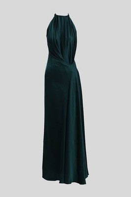 Bianca Spender Petrol Silk Satin Isabella Gown (Size 2)