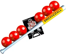 Plastic Baseball Combo Starter Set Including 6, Strike Zone, Sweet Spot Bat Slee