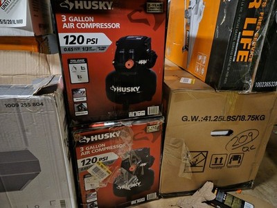 Husky 3 Gallon 120PSI Portable Electric Powered Hotdog Air Compressor