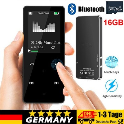 Bluetooth MP3 MP4 Player LCD Display HiFi Bass Musik Spieler Audio 16GB