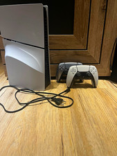 Sony PlayStation 5 Slim Edition 1T Weiß/Schwarz 4K mit 2 DualSense und OVP