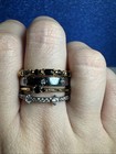 Bomb Party Luxe Bands “Elevated Queen Moves” Sz 8 - 4 Rings Hematite And Gold — photo 4