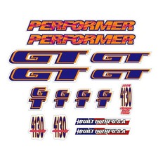 1994 GT BMX - Performer decal set - for Blue frame