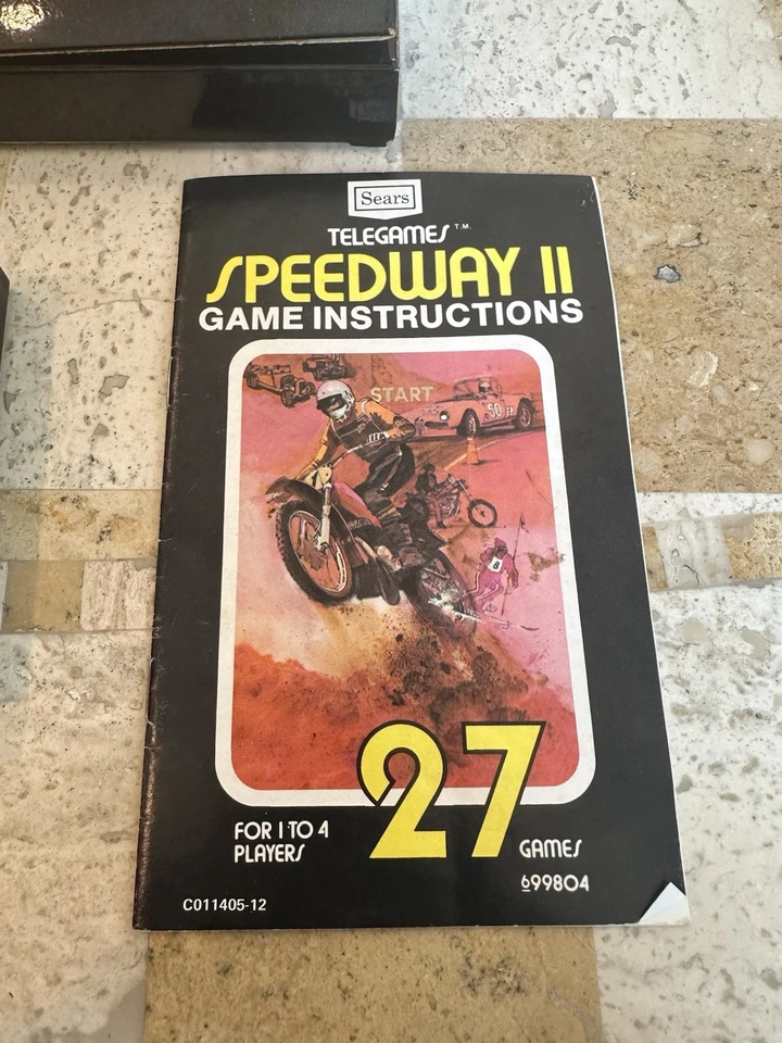 Sears Telegames Speedway II Atari 2600 CIB Complete w/ Box Manual GateFold  - Image 3 of 4