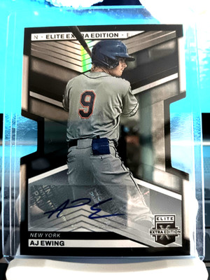 2023 Elite Extra Edition AJ Ewing Die Cut Auto 7/399 - New York Mets