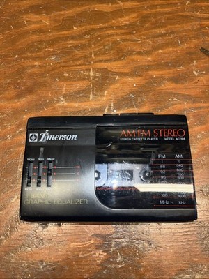 Emerson Stereo Cassette Player Model AC2106 Equalizer AM/FM Radio Tested WORKING