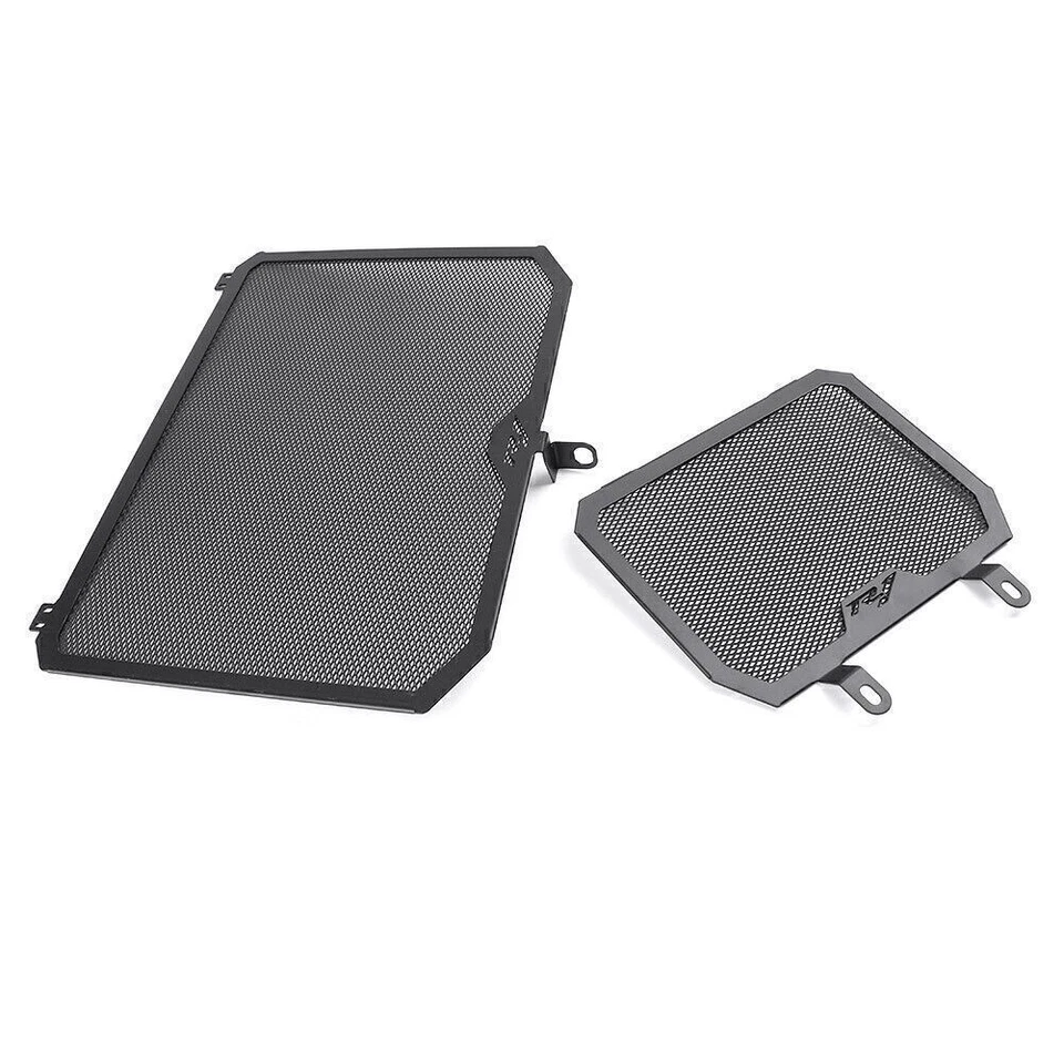 Cubierta protectora de parrilla para enfriador de aceite 2 piezas para Yamaha YZF-R1 2015-2022 2016 2017 Foto 4 de 4