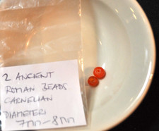 Rare Ancient Roman Handmade Carnelian Beads 7-8mm