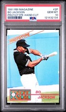 1991 RBI MAGAZINE PROTOTYPE HAND CUT #2P BO JACKSON PSA 10