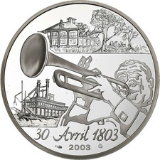 [#198620] France, 1-1/2 Euro, Bicentenaire de la Cession de la Louisiane aux Eta