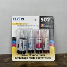 Epson 502 OEM Ink Bottle Set for ECO-TANK Printers B/C/Y/M See Notes 