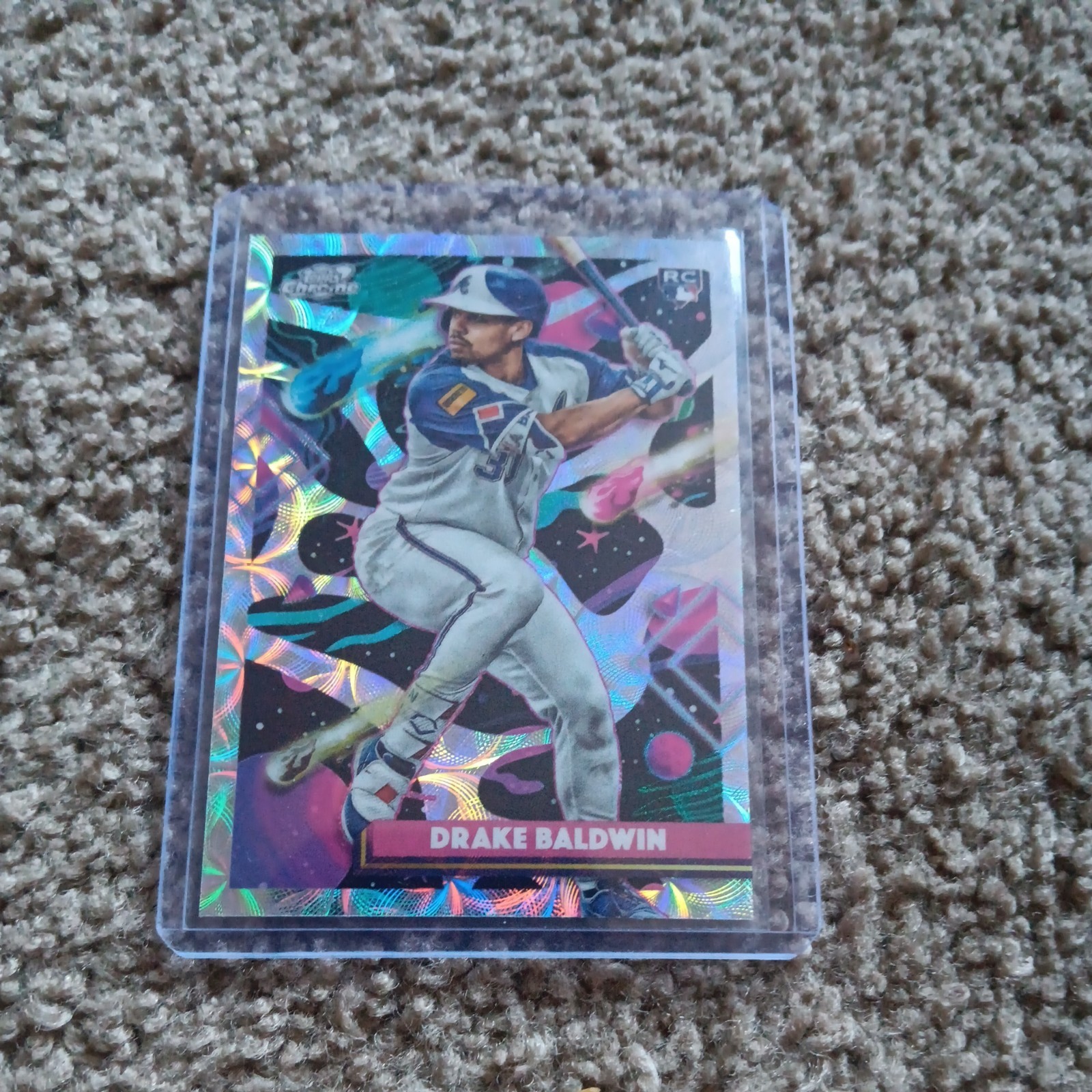 2025 Topps Cosmic Chrome Drake Baldwin RC Nucleus Refractor Rookie #96 Braves SP