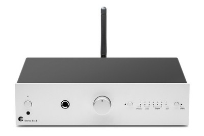 Pro-Ject Stereo Box E Vollverstärker mit Bluetooth und MM Phono Vorstufe silber