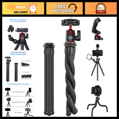Mini Flexible Camera Tripod with Hidden Phone Holder & Cold Shoe Mount - Univers