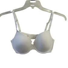 Auden Women's Classic White Underwire Bra "The Everyday" 36C Minimalist Clean