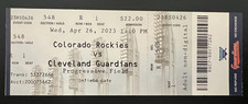 Tanner Bibee MLB Debut Ticket Stub Cleveland Guardians Colorado Rockies 4/26/23