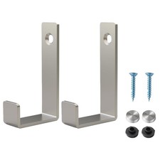 Schwerlast Wandhaken J-Form Schwarz 2 Stück Edelstahl für Garage Haushalt